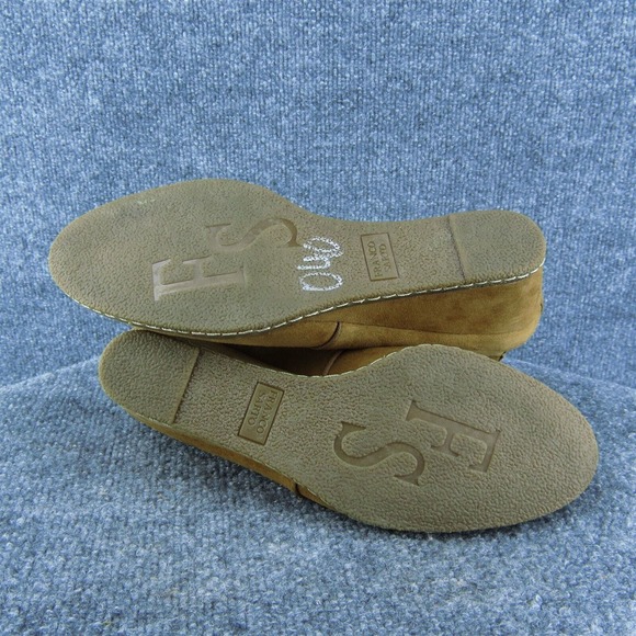 Franco Sarto Annabelle Brown Suede Wedge Ankle Boots Women 9.5 Lace Up - Picture 7 of 9